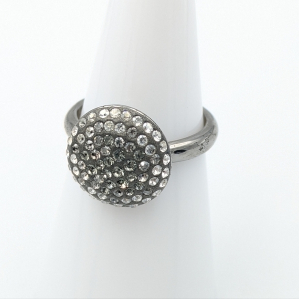 (Discontinued-rare) Swarovski Crystal Maggy Black Diamond Ring